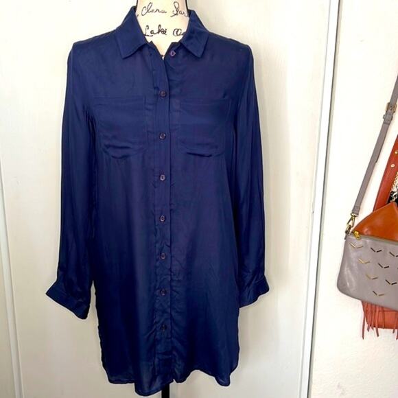 NWT! French Connection Button Down Tunic Top Size 4 - Picture 1 of 8